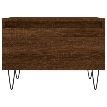 vidaXL Τραπεζάκια Σαλονιού 2 τεμ. Καφέ Δρυς 50x46x35cm Επεξ. Ξύλο