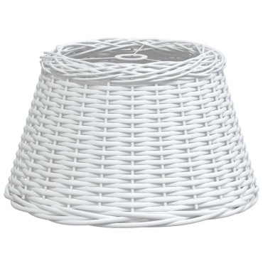 vidaXL Καπέλο Φωτιστικού Οροφής Λευκό Ø50x30 εκ. από Wicker