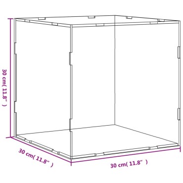 vidaXL Κουτί Βιτρίνα Διάφανο 30 x 30 x 30 εκ. Ακρυλικό