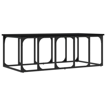 vidaXL Τραπεζάκι Σαλονιού Μαύρο 100x50x35,5cm από Επεξεργασμένο Ξύλο 1 τεμ.