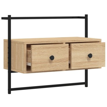 vidaXL Έπιπλο Τηλεόρασης Επιτοίχιο Sonoma Δρυς 60,5x30x51cm Επ. Ξύλο