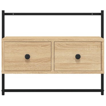 vidaXL Έπιπλο Τηλεόρασης Επιτοίχιο Sonoma Δρυς 60,5x30x51cm Επ. Ξύλο