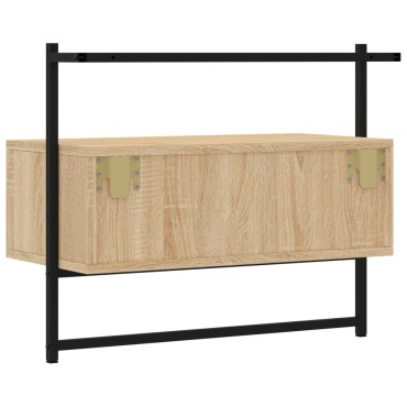 vidaXL Έπιπλο Τηλεόρασης Επιτοίχιο Sonoma Δρυς 60,5x30x51cm Επ. Ξύλο