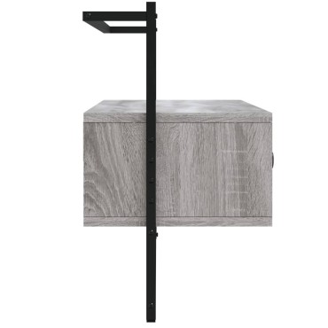 vidaXL Έπιπλο Τηλεόρασης Επιτοίχιο Γκρι Sonoma 100,5x30x51cm Επ. Ξύλο
