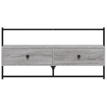 vidaXL Έπιπλο Τηλεόρασης Επιτοίχιο Γκρι Sonoma 100,5x30x51cm Επ. Ξύλο