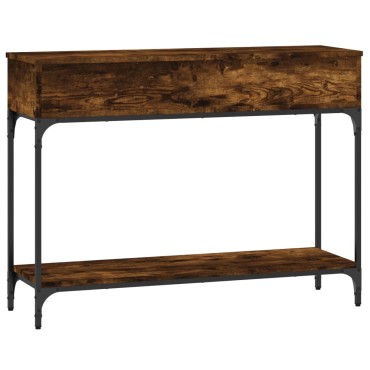 vidaXL Τραπέζι Κονσόλα Καπνιστή Δρυς 100x30,5x75cm Επεξεργ. Ξύλο 1 τεμ.