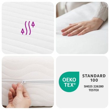 vidaXL Στρώμα Αφρού 7 Ζωνών Σκληρότητα 20 ILD Λευκό 80x200cm 1 τεμ. - Μονό