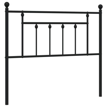 vidaXL Κεφαλάρι Μαύρο Μεταλλικό 105x3x97cm 1 τεμ.