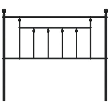 vidaXL Κεφαλάρι Μαύρο Μεταλλικό 105x3x97cm 1 τεμ.