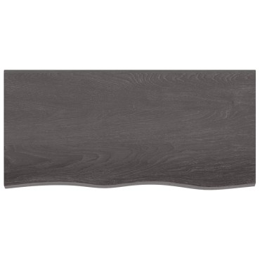 vidaXL Πάγκος Μπάνιου Σκούρο Καφέ 100x50x(2-6) εκ. Επεξεργ. Μασίφ Ξύλο