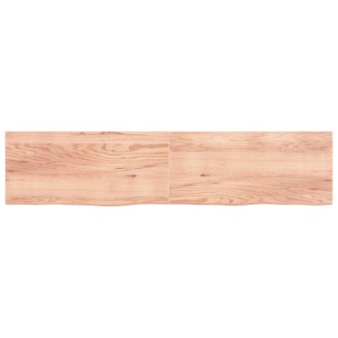 vidaXL Πάγκος Μπάνιου Αν. Καφέ 220x50x(2-4) εκ. Επεξεργ. Μασίφ Ξύλο