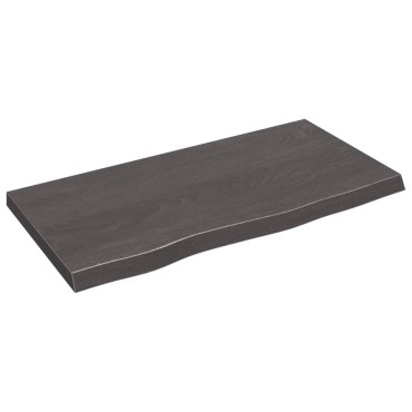 vidaXL Πάγκος Μπάνιου Σκούρο Καφέ 80x40x(2-4) εκ. Επεξεργ. Μασίφ Ξύλο
