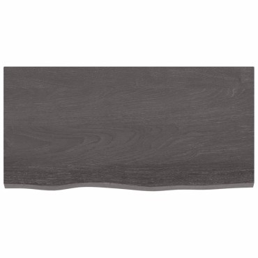 vidaXL Πάγκος Μπάνιου Σκούρο Καφέ 80x40x(2-4) εκ. Επεξεργ. Μασίφ Ξύλο