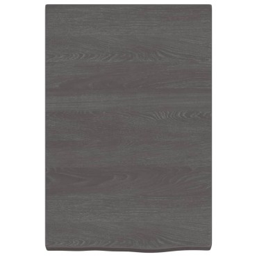 vidaXL Πάγκος Μπάνιου Σκούρο Καφέ 40x60x(2-4) εκ.Επεξεργ. Μασίφ Ξύλο