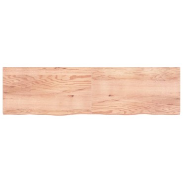vidaXL Πάγκος Μπάνιου Αν. Καφέ 220x60x(2-4) εκ. Επεξεργ. Μασίφ Ξύλο