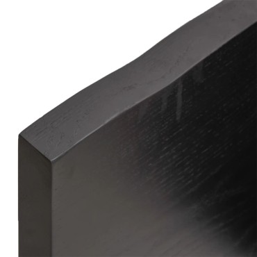 vidaXL Πάγκος Μπάνιου Σκούρο Καφέ 80x50x(2-4) εκ. Επεξεργ. Μασίφ Ξύλο