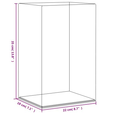 vidaXL Κουτί Βιτρίνα Διάφανο 22 x 18 x 35 εκ. Ακρυλικό