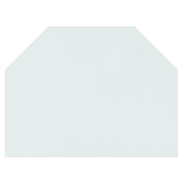 vidaXL Πλάκα Τζακιού Εξάγωνη 80 x 60 εκ. Γυάλινη