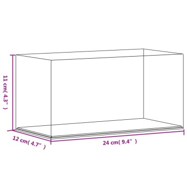 vidaXL Κουτί Βιτρίνα Διάφανο 24 x 12 x 11 εκ. Ακρυλικό