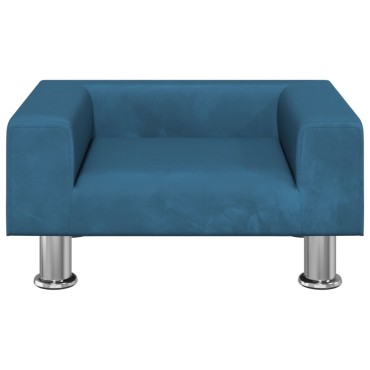 vidaXL Κρεβάτι Σκύλου Μπλε 50 x 40 x 26,5 εκ. Βελούδινο