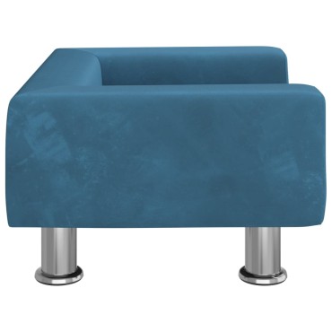 vidaXL Κρεβάτι Σκύλου Μπλε 50 x 40 x 26,5 εκ. Βελούδινο