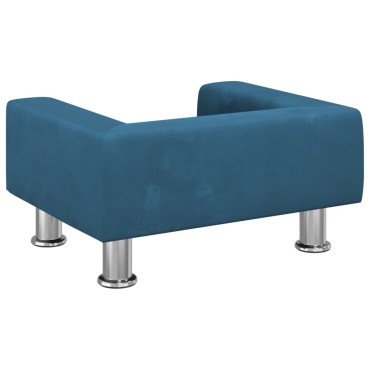 vidaXL Κρεβάτι Σκύλου Μπλε 50 x 40 x 26,5 εκ. Βελούδινο