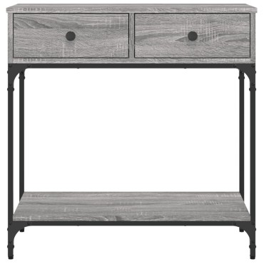 vidaXL Τραπέζι Κονσόλα Γκρι Sonoma 75x34,5x75cm Επεξεργασμένο Ξύλο 1 τεμ.