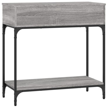 vidaXL Τραπέζι Κονσόλα Γκρι Sonoma 75x34,5x75cm Επεξεργασμένο Ξύλο 1 τεμ.
