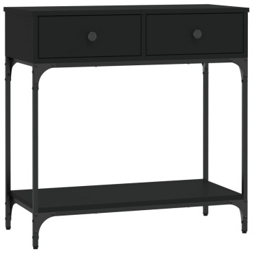 vidaXL Τραπέζι Κονσόλα Μαύρο 75x34,5x75cm από Επεξεργ. Ξύλο 1 τεμ.