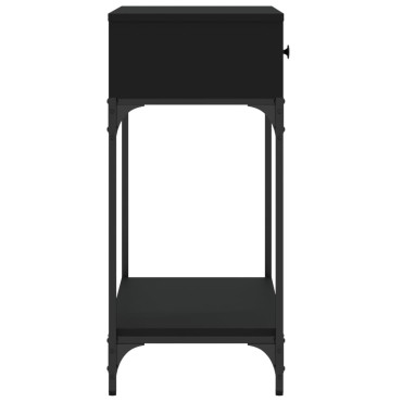 vidaXL Τραπέζι Κονσόλα Μαύρο 75x34,5x75cm από Επεξεργ. Ξύλο 1 τεμ.
