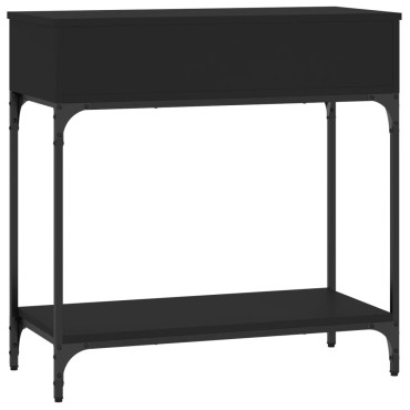 vidaXL Τραπέζι Κονσόλα Μαύρο 75x34,5x75cm από Επεξεργ. Ξύλο 1 τεμ.