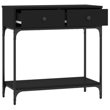vidaXL Τραπέζι Κονσόλα Μαύρο 75x34,5x75cm από Επεξεργ. Ξύλο 1 τεμ.