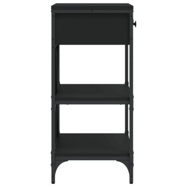 vidaXL Τραπέζι Κονσόλα Μαύρο 75x34,5x75cm από Επεξεργ. Ξύλο 1 τεμ.