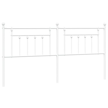 vidaXL Κεφαλάρι Λευκό Μεταλλικό 206x3x97cm 1 τεμ.