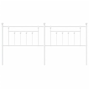 vidaXL Κεφαλάρι Λευκό Μεταλλικό 206x3x97cm 1 τεμ.