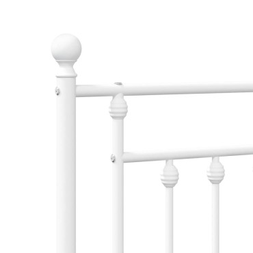 vidaXL Κεφαλάρι Λευκό Μεταλλικό 206x3x97cm 1 τεμ.