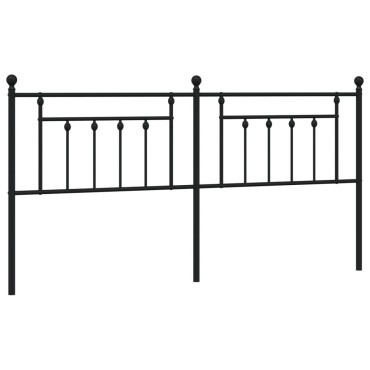 vidaXL Κεφαλάρι Μαύρο Μεταλλικό 198x3x97cm 1 τεμ.