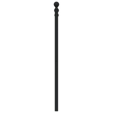 vidaXL Κεφαλάρι Μαύρο Μεταλλικό 198x3x97cm 1 τεμ.