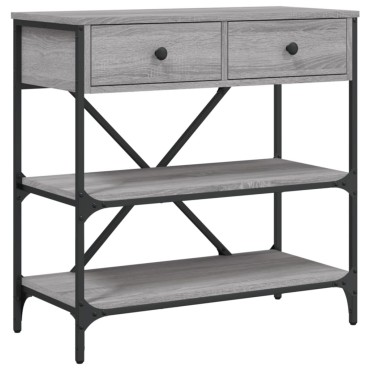 vidaXL Τραπέζι Κονσόλα Γκρι Sonoma 75x34,5x75cm Επεξεργασμένο Ξύλο 1 τεμ.