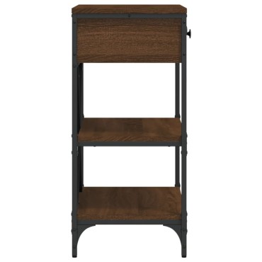 vidaXL Τραπέζι Κονσόλα Καφέ Δρυς 75x34,5x75cm Επεξεργασμένο Ξύλο 1 τεμ.