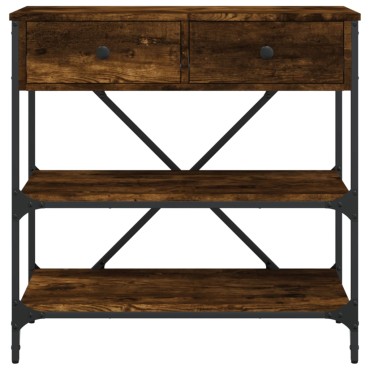 vidaXL Τραπέζι Κονσόλα Καπνιστή Δρυς 75x34,5x75cm Επεξεργ. Ξύλο 1 τεμ.