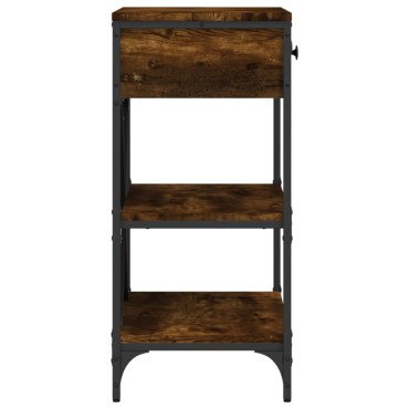 vidaXL Τραπέζι Κονσόλα Καπνιστή Δρυς 75x34,5x75cm Επεξεργ. Ξύλο 1 τεμ.