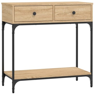 vidaXL Τραπέζι Κονσόλα Sonoma Δρυς 75x34,5x75cm Επεξεργασμένο Ξύλο 1 τεμ.