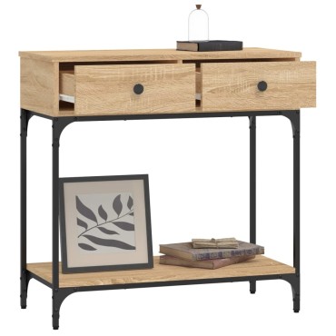 vidaXL Τραπέζι Κονσόλα Sonoma Δρυς 75x34,5x75cm Επεξεργασμένο Ξύλο 1 τεμ.