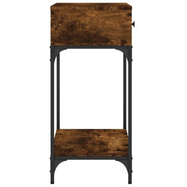 vidaXL Τραπέζι Κονσόλα Καπνιστή Δρυς 75x34,5x75cm Επεξεργ. Ξύλο 1 τεμ.