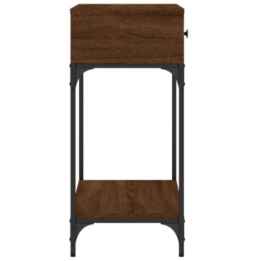 vidaXL Τραπέζι Κονσόλα Καφέ Δρυς 75x34,5x75cm Επεξεργασμένο Ξύλο 1 τεμ.