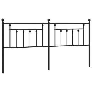 vidaXL Κεφαλάρι Μαύρο Μεταλλικό 206x3x97cm 1 τεμ.