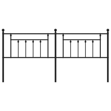 vidaXL Κεφαλάρι Μαύρο Μεταλλικό 206x3x97cm 1 τεμ.