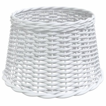 vidaXL Καπέλο Φωτιστικού Οροφής Λευκό Ø45x28 εκ. από Wicker