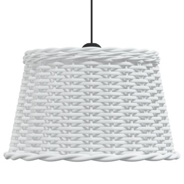 vidaXL Καπέλο Φωτιστικού Οροφής Λευκό Ø45x28 εκ. από Wicker